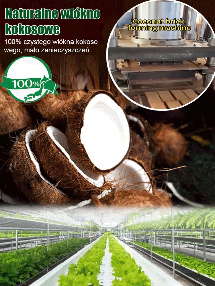 Dziesięcioletnia ziemia odżywcza z włókna kokosowego bez potrzeby nawożenia