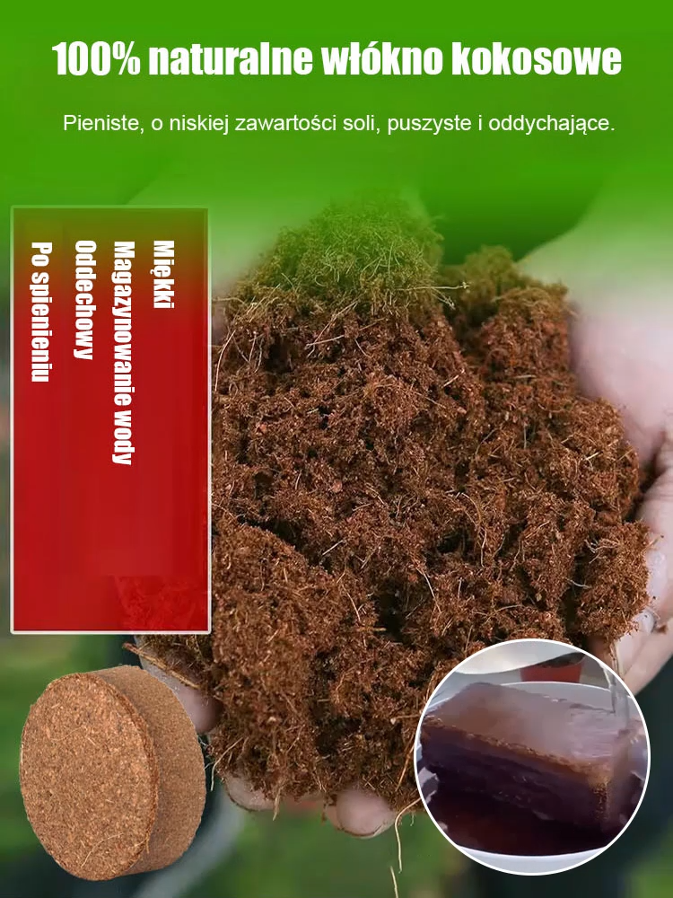 Dziesięcioletnia ziemia odżywcza z włókna kokosowego bez potrzeby nawożenia